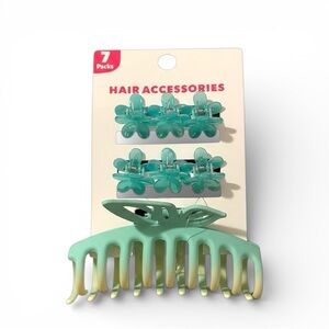 Mint Green Hair Accessories Set for Kids